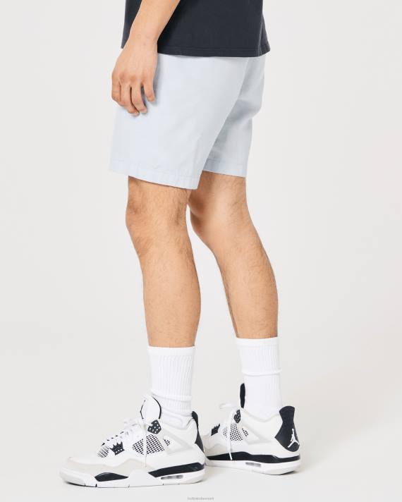Hollister Mænd joggershorts i hørblanding 7\'\' 2H8Z1271 bunde lyseblå