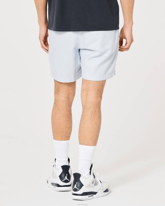 Hollister Mænd joggershorts i hørblanding 7\'\' 2H8Z1271 bunde lyseblå