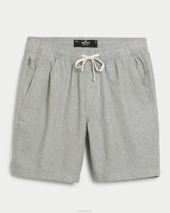 Hollister Mænd joggershorts i hørblanding 7'' 2H8Z1274 bunde lyng salvie