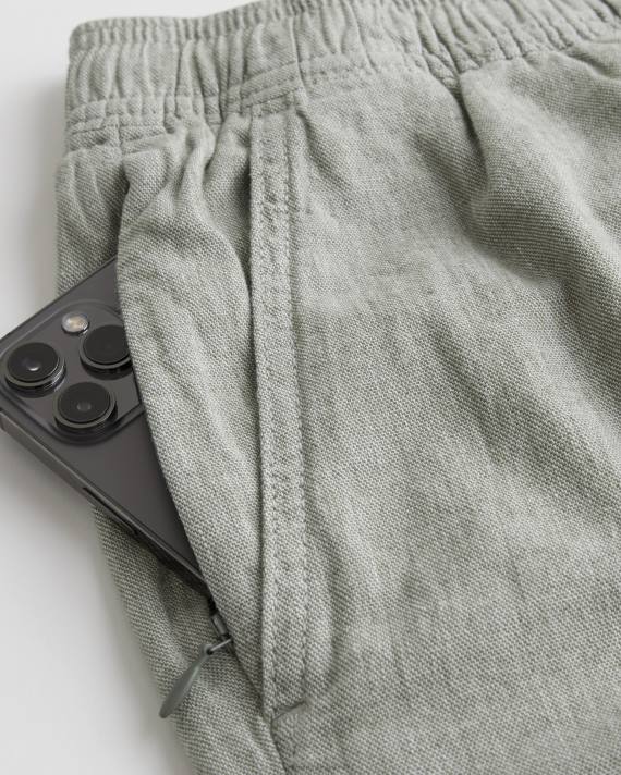 Hollister Mænd joggershorts i hørblanding 7\'\' 2H8Z1274 bunde lyng salvie