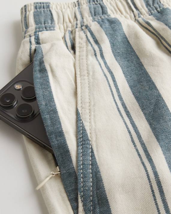 Hollister Mænd joggershorts i hørblanding 7\'\' 2H8Z1290 bunde marineblå stribe