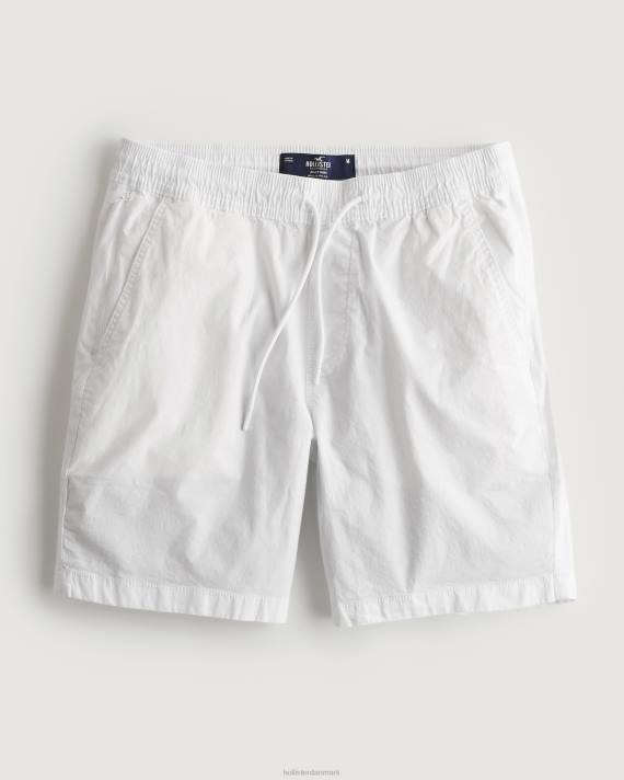 Hollister Mænd poplin joggershorts 7'' 2H8Z1179 bunde hvid