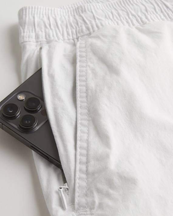 Hollister Mænd poplin joggershorts 7\'\' 2H8Z1179 bunde hvid