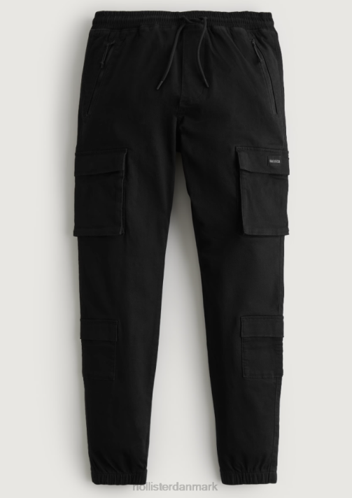 Hollister Mænd twill 4-lommers cargo joggere 2H8Z1162 bunde sort