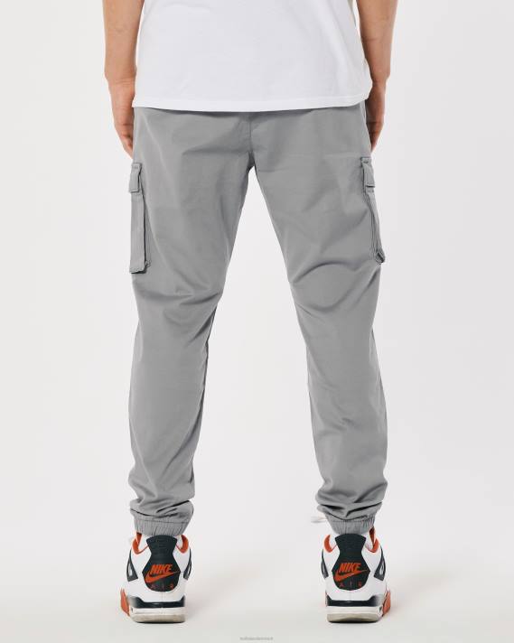 Hollister Mænd twill cargo joggere 2H8Z1227 bunde grå