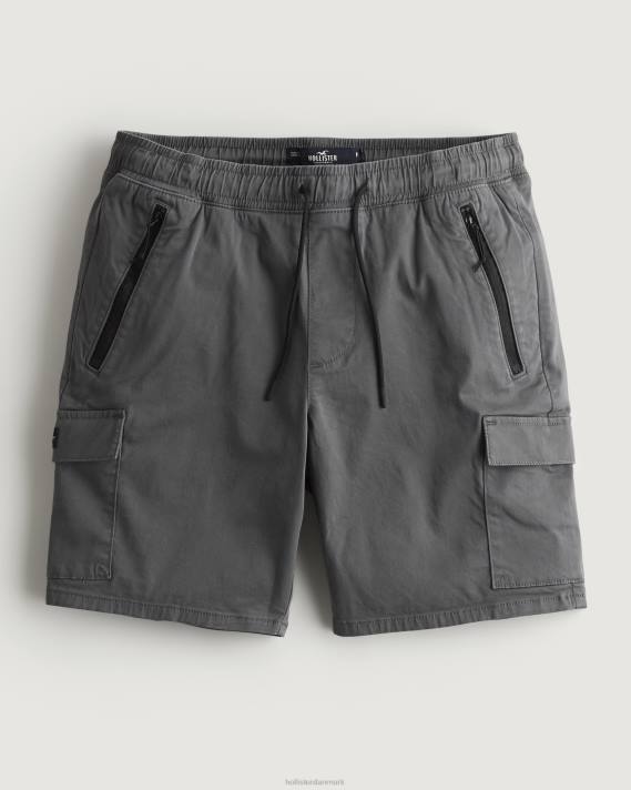 Hollister Mænd twill cargo joggershorts 7'' 2H8Z1104 bunde mørkegrå