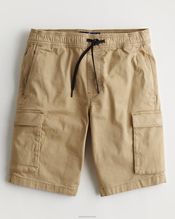 Hollister Mænd twill cargo joggershorts 9'' 2H8Z1387 bunde lys kaki