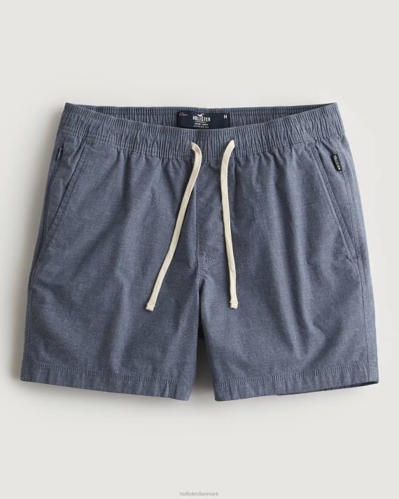 Hollister Mænd twill joggershorts 5'' 2H8Z1144 bunde marineblå mikrostribe