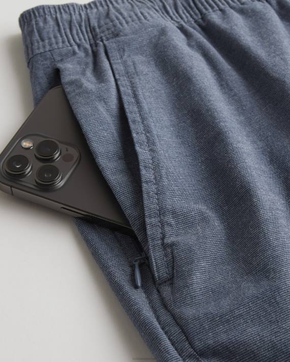 Hollister Mænd twill joggershorts 5\'\' 2H8Z1144 bunde marineblå mikrostribe