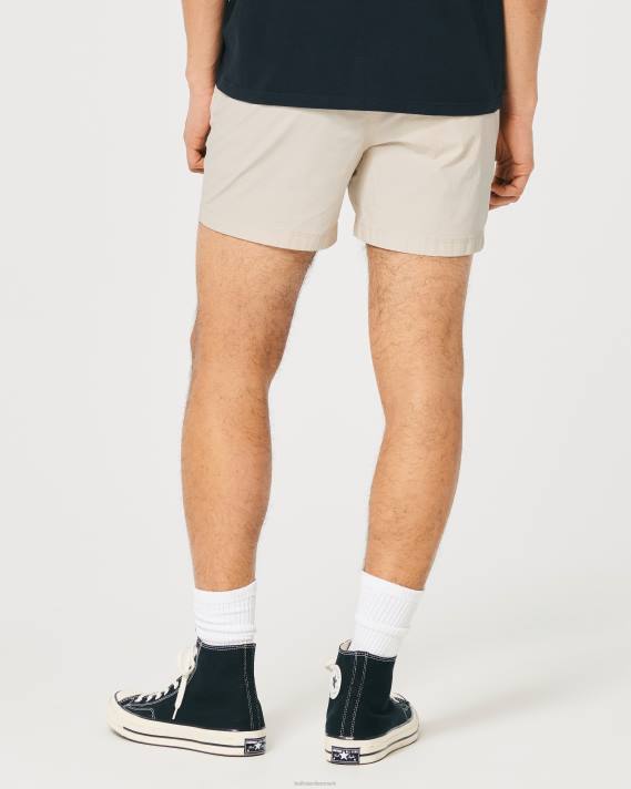 Hollister Mænd twill joggershorts 5\'\' 2H8Z1392 bunde lys kaki