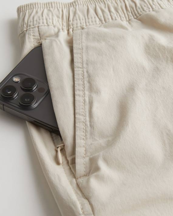 Hollister Mænd twill joggershorts 5\'\' 2H8Z1392 bunde lys kaki