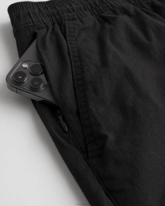 Hollister Mænd twill joggershorts 7\'\' 2H8Z1134 bunde sort