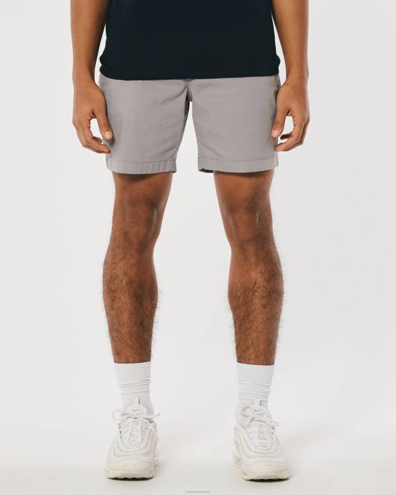 Hollister Mænd twill joggershorts 7\'\' 2H8Z1145 bunde grå