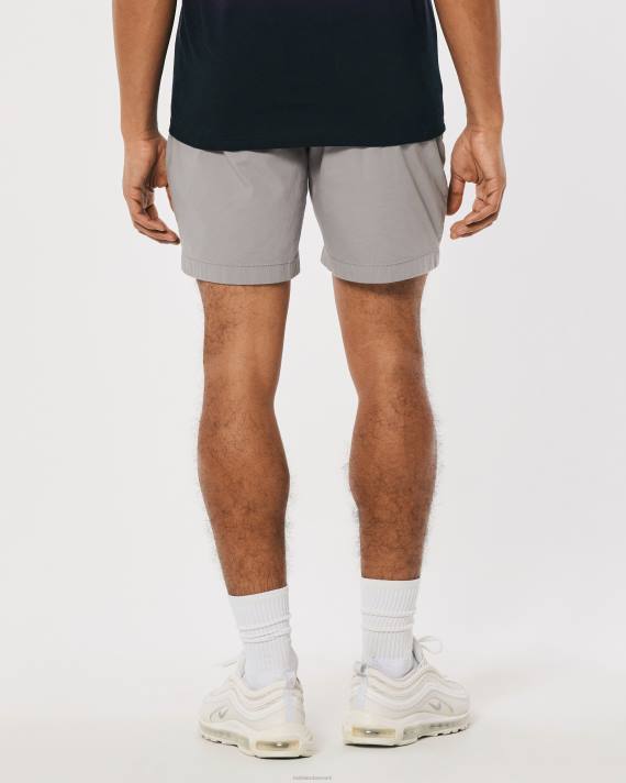 Hollister Mænd twill joggershorts 7\'\' 2H8Z1145 bunde grå