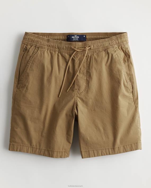 Hollister Mænd twill joggershorts 7'' 2H8Z1147 bunde mørk kaki
