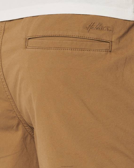 Hollister Mænd twill joggershorts 7\'\' 2H8Z1147 bunde mørk kaki
