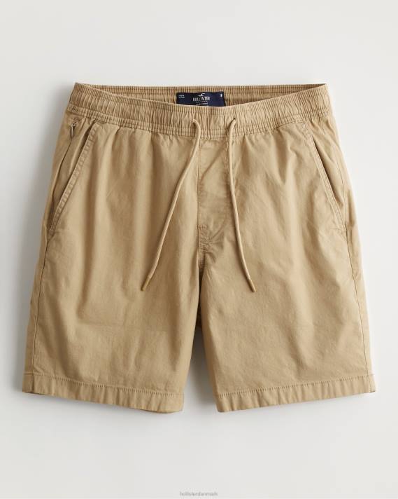 Hollister Mænd twill joggershorts 7'' 2H8Z1149 bunde kaki