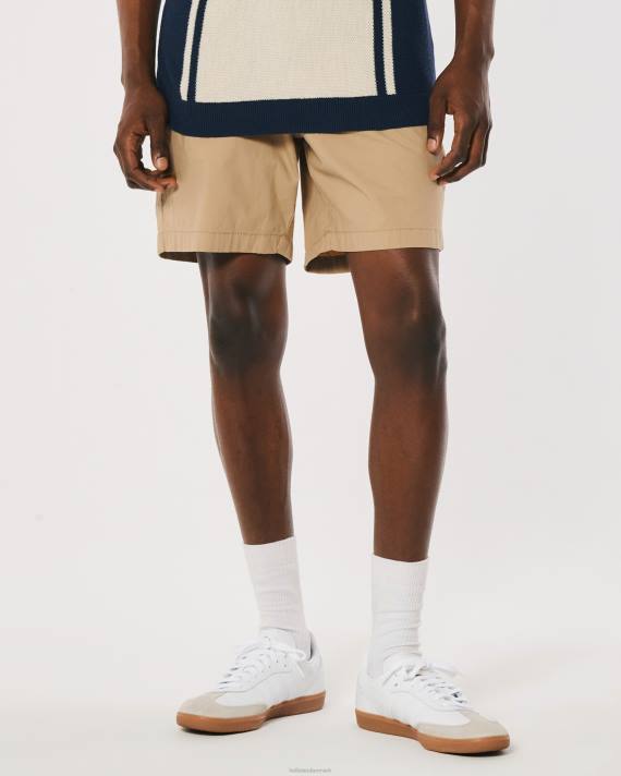 Hollister Mænd twill joggershorts 7\'\' 2H8Z1149 bunde kaki