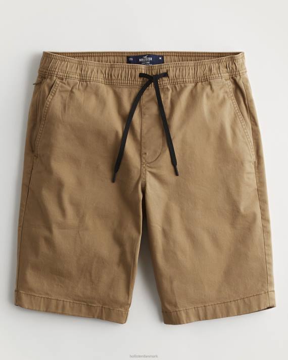 Hollister Mænd twill joggershorts 9'' 2H8Z1138 bunde mørk kaki