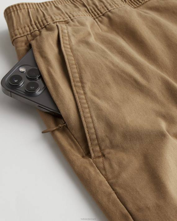 Hollister Mænd twill joggershorts 9\'\' 2H8Z1138 bunde mørk kaki