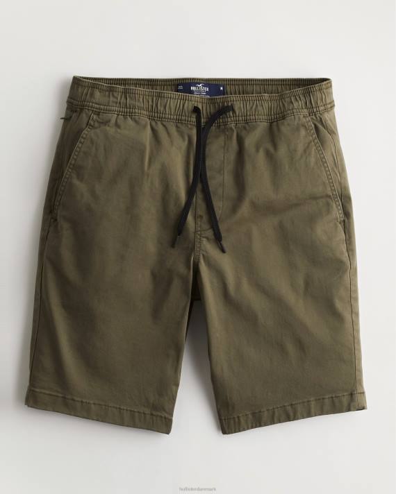 Hollister Mænd twill joggershorts 9'' 2H8Z1186 bunde oliven