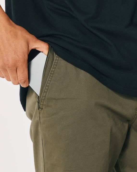 Hollister Mænd twill joggershorts 9\'\' 2H8Z1186 bunde oliven