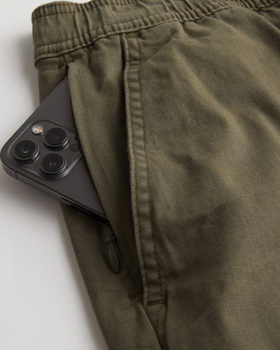 Hollister Mænd twill joggershorts 9\'\' 2H8Z1186 bunde oliven