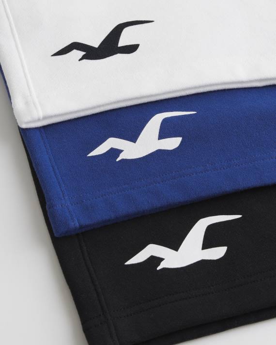 Hollister Mænd 7\'\' fleece logo grafiske shorts 3-pak 2H8Z1406 bunde multi