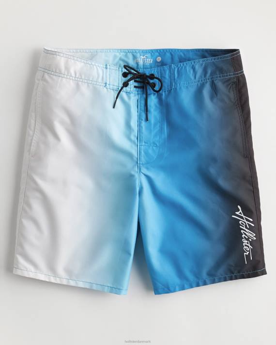 Hollister Mænd boardshorts 9'' 2H8Z1288 bunde hvid til marineblå ombre