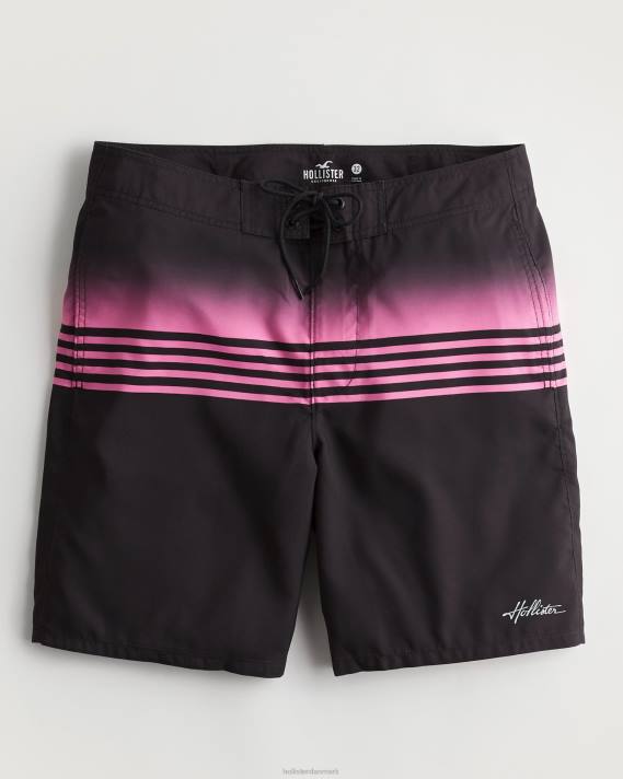 Hollister Mænd boardshorts 9'' 2H8Z1328 bunde lyserød stribe