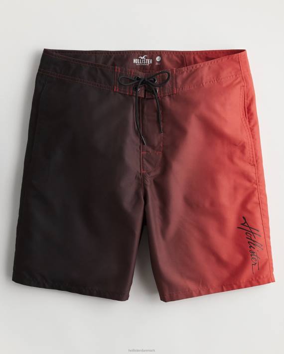 Hollister Mænd boardshorts 9'' 2H8Z1399 bunde sort til rød ombre