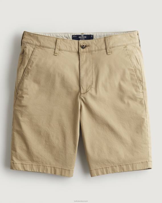 Hollister Mænd flad front twill shorts 9'' 2H8Z1128 bunde lys kaki