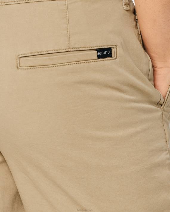 Hollister Mænd flad front twill shorts 9\'\' 2H8Z1128 bunde lys kaki