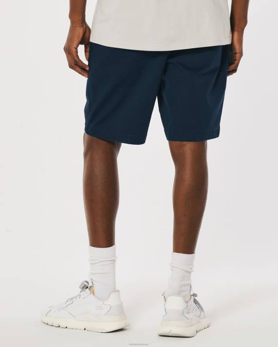 Hollister Mænd flad front twill shorts 9\'\' 2H8Z1141 bunde flåde