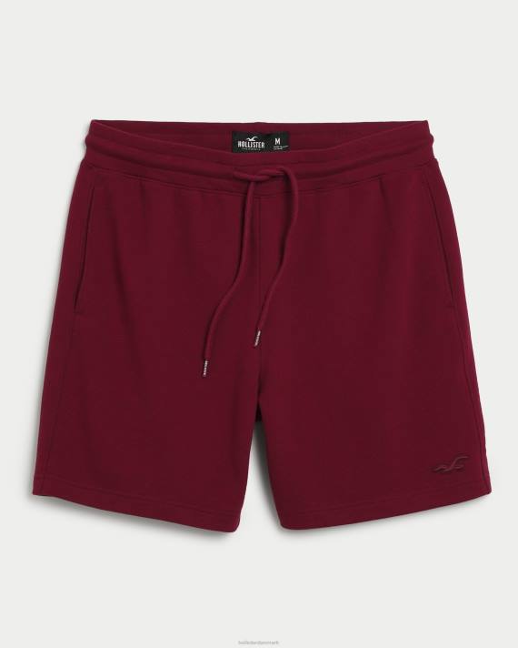Hollister Mænd fleece ikon shorts 7'' 2H8Z1362 bunde bordeaux