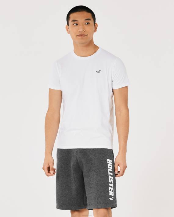 Hollister Mænd fleece logo grafiske shorts 9\'\' 2H8Z1136 bunde mørk gråmeleret