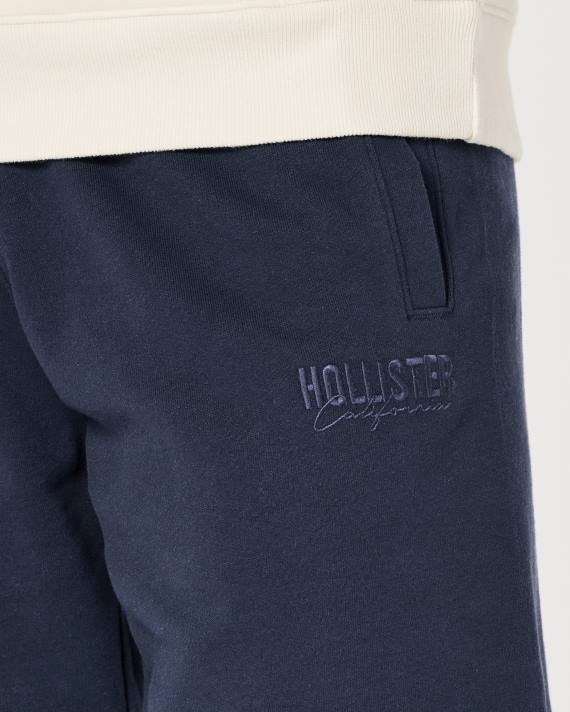 Hollister Mænd fleece logo shorts 9\'\' 2H8Z1249 bunde flåde