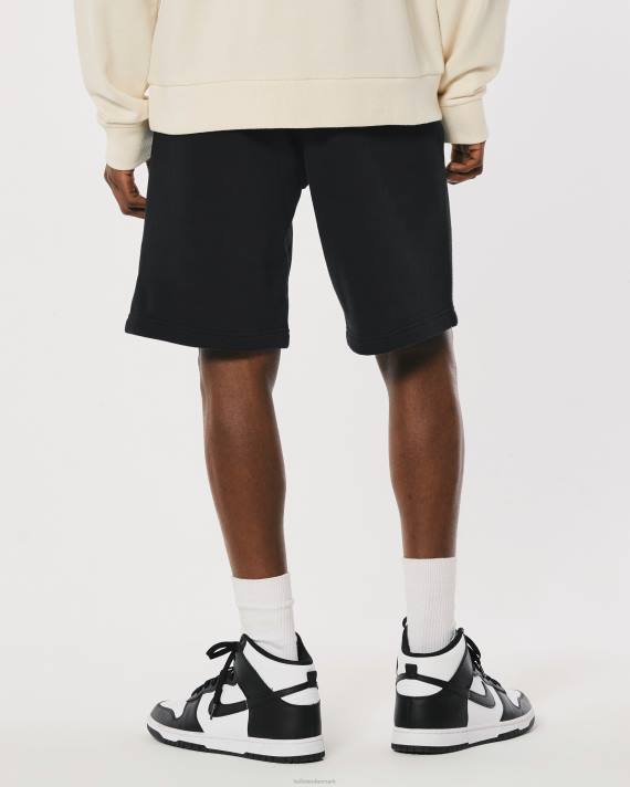Hollister Mænd fleece logo shorts 9\'\' 2H8Z1370 bunde sort