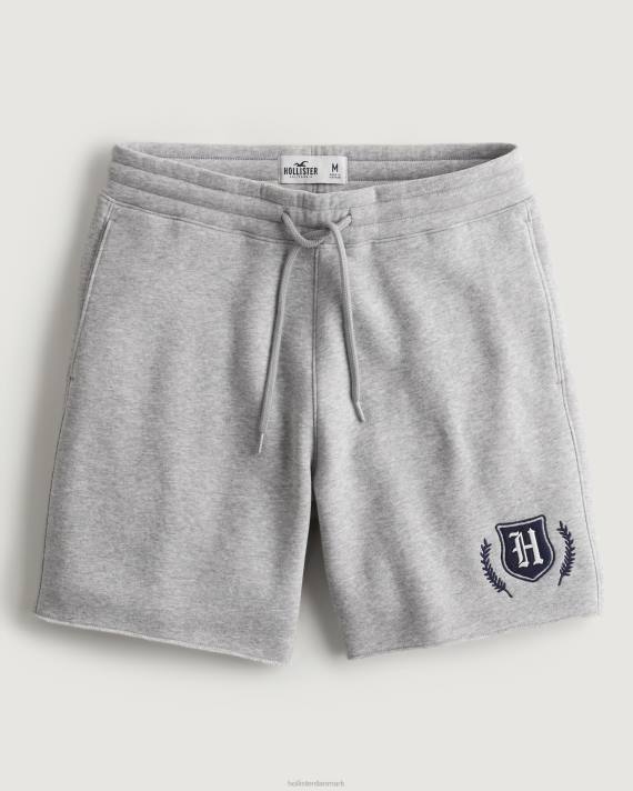 Hollister Mænd fleece varsity grafiske shorts 7'' 2H8Z1335 bunde gråmeleret