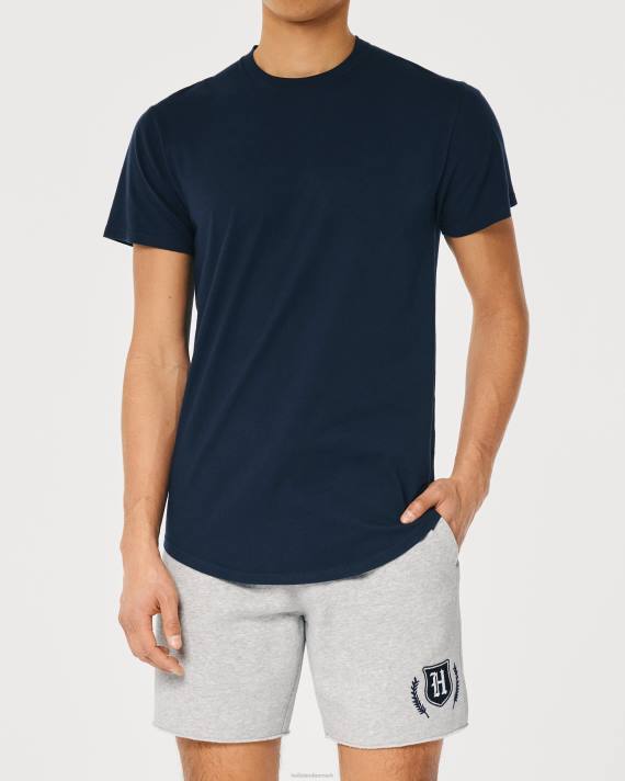 Hollister Mænd fleece varsity grafiske shorts 7\'\' 2H8Z1335 bunde gråmeleret