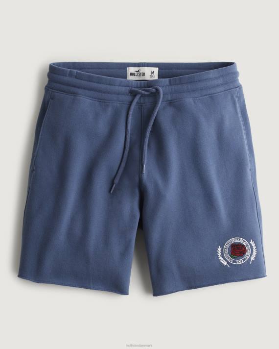Hollister Mænd fleece varsity grafiske shorts 7'' 2H8Z1340 bunde flåde