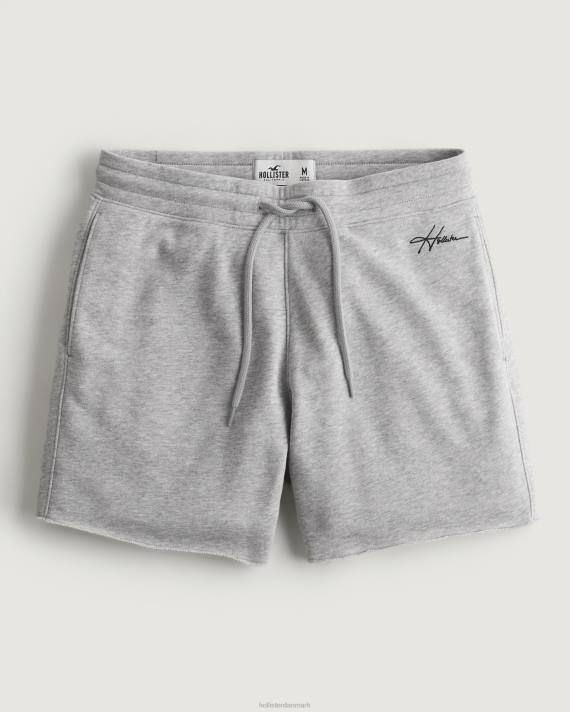 Hollister Mænd frotté fleece logo shorts 5'' 2H8Z1140 bunde gråmeleret