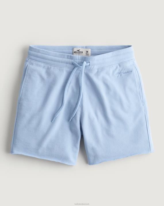 Hollister Mænd frotté fleece logo shorts 5'' 2H8Z1168 bunde lyseblå