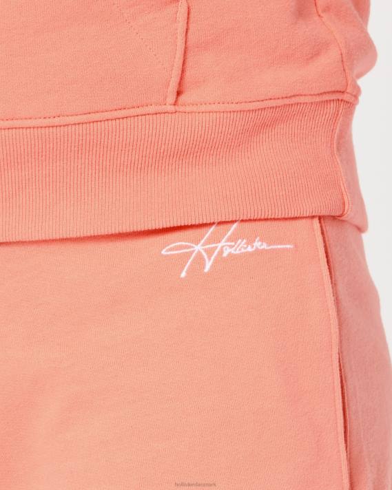 Hollister Mænd frotté fleece logo shorts 5\'\' 2H8Z1221 bunde koral