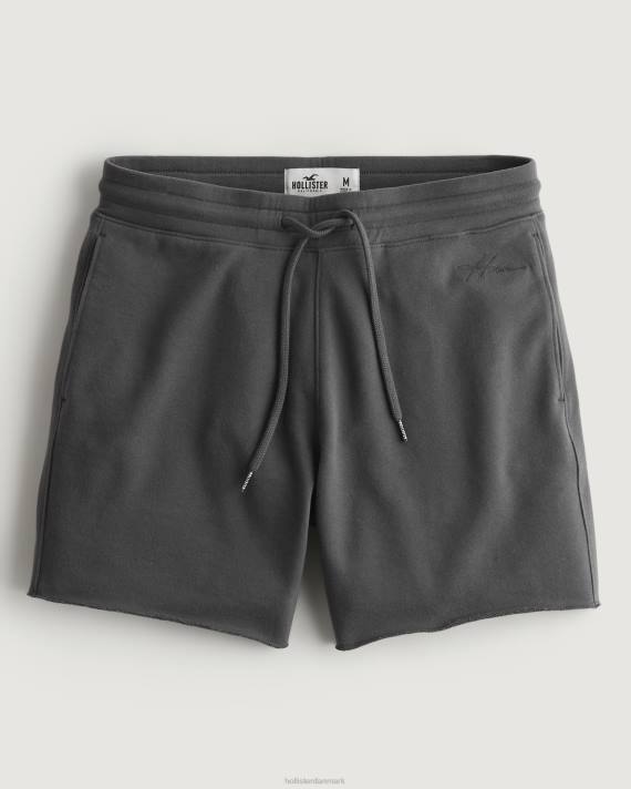Hollister Mænd frotté fleece logo shorts 5'' 2H8Z1250 bunde mørkegrå