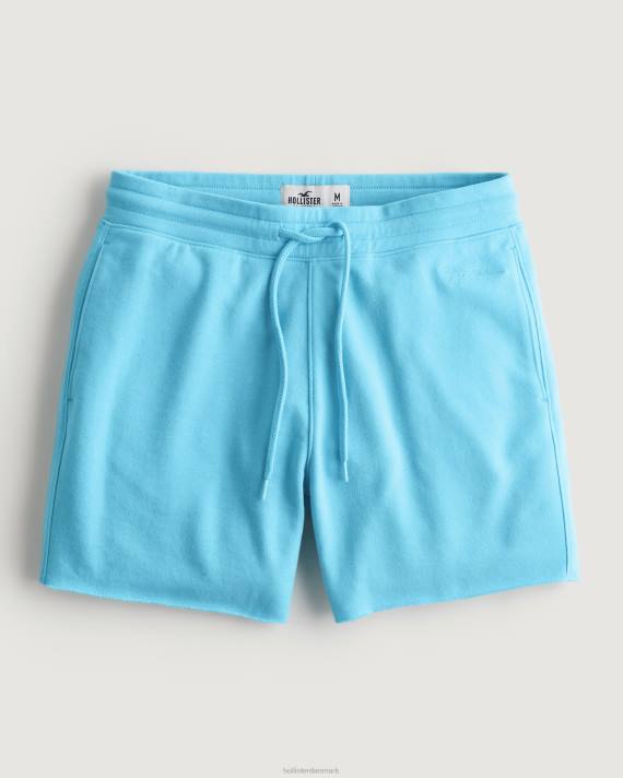 Hollister Mænd frotté fleece logo shorts 5'' 2H8Z1260 bunde turkis