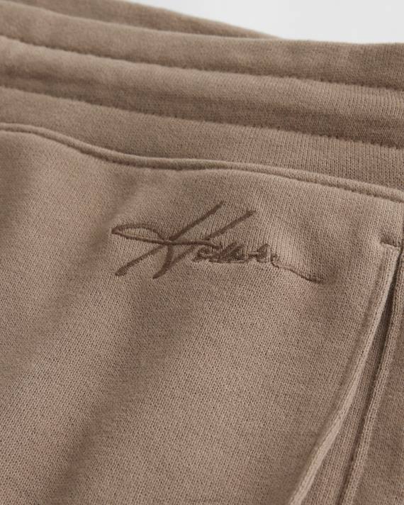 Hollister Mænd frotté fleece shorts 5\'\' 2H8Z1143 bunde lysebrun