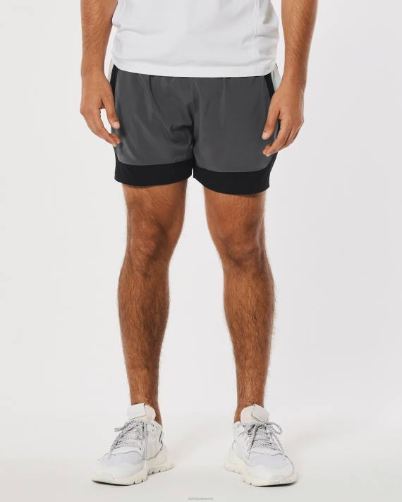 Hollister Mænd gilly hicks aktive forede shorts 5\'\' 2H8Z1237 bunde grå