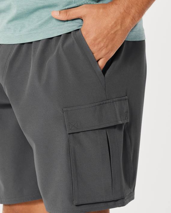 Hollister Mænd gilly hicks aktive uforet cargo shorts 7\'\' 2H8Z1324 bunde mørkegrå