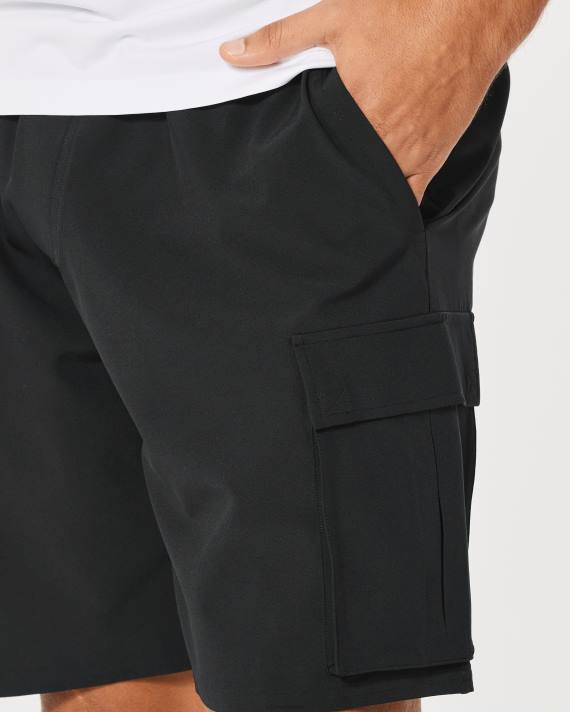 Hollister Mænd gilly hicks aktive uforet cargo shorts 7\'\' 2H8Z1349 bunde sort